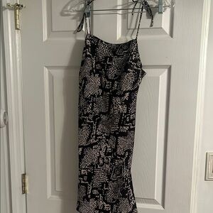 Zara Black and White Slip Mini Dress